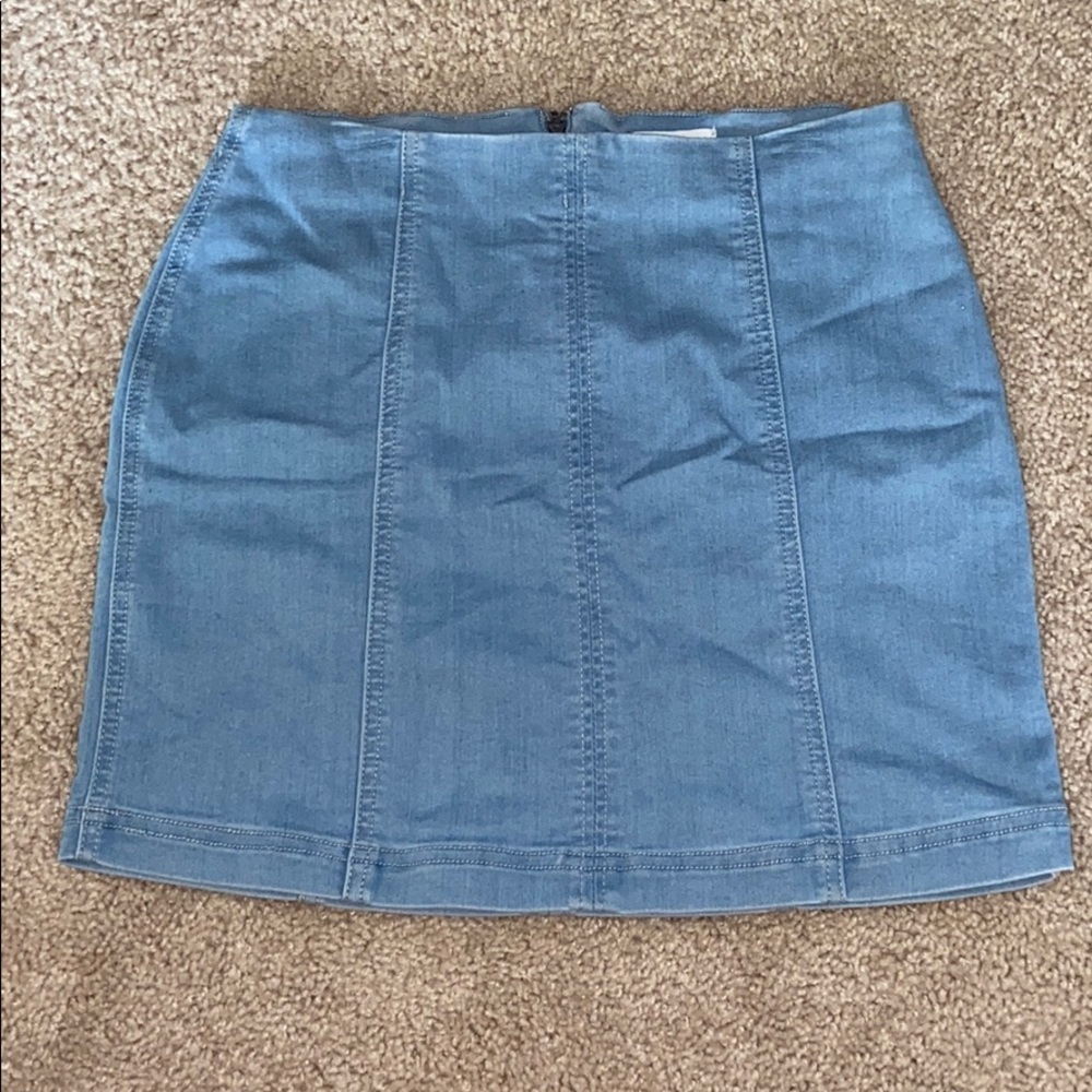 Stretchy Light Denim Skirt